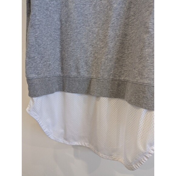 Adidas Sweater Womens Size Large Gray Dual Layer Sweatshirt - Picture 4 of 11